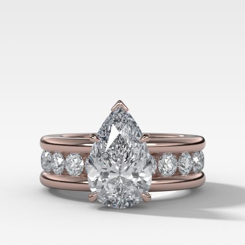 1503. PetiteChannelSetSolitaireEngagementRings 3mmrounds Pearrose