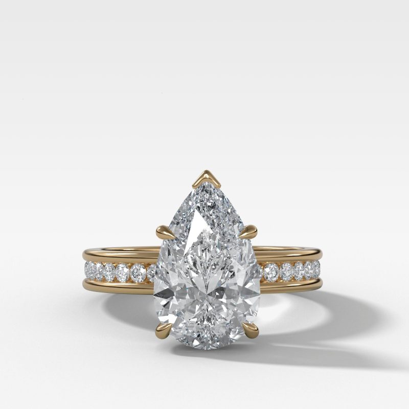 1504. PetiteChannelSetSolitaireEngagementRings 1.5mmrounds Pearyellow