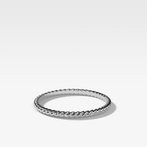 Rope Stacker (1.5mm) by Good Stone in White Gold